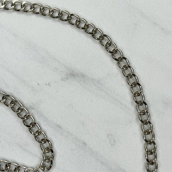 Silver Tone Skinny Chain Link Purse Handbag Bag Replacement Strap - Picture 8 of 13